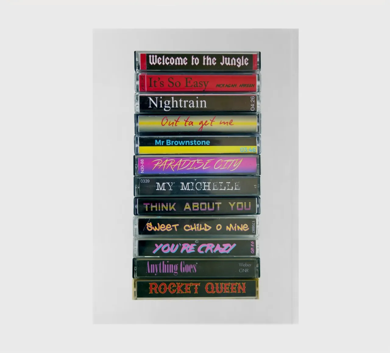 Appetite for Destruction - Guns N' Roses - Cassette Print notebook by MrMustardPrints