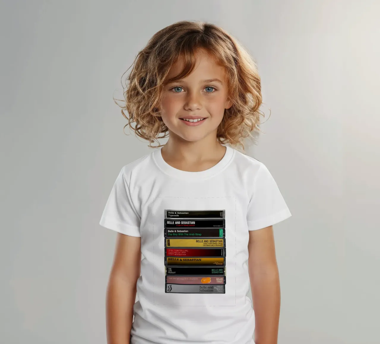 Belle & Sebastian - Collected Albums - Music Cassette Print kids t-shirt by MrMustardPrints