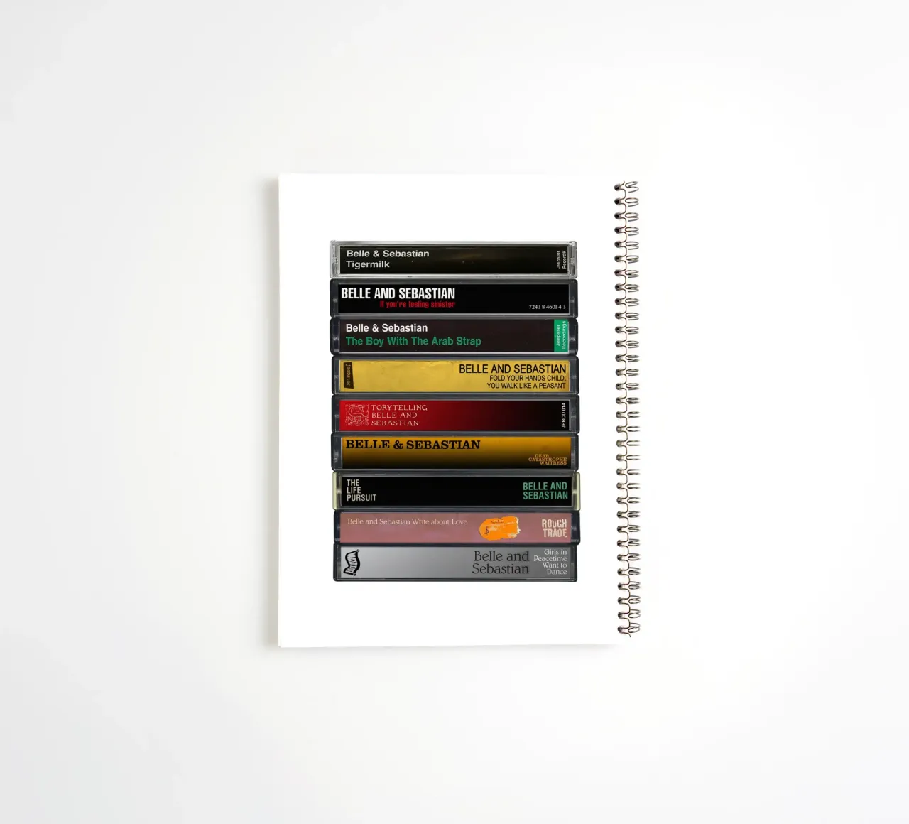 Belle & Sebastian - Collected Albums - Music Cassette Print carnet à spirale de MrMustardPrints