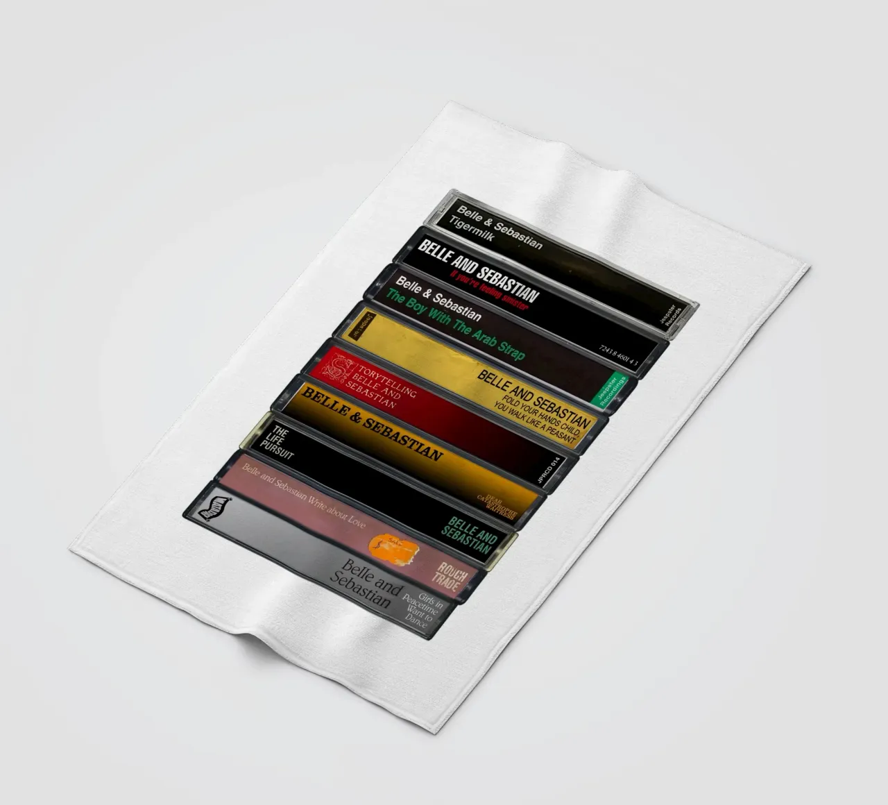 Belle & Sebastian - Collected Albums - Music Cassette Print fleece blanket by MrMustardPrints