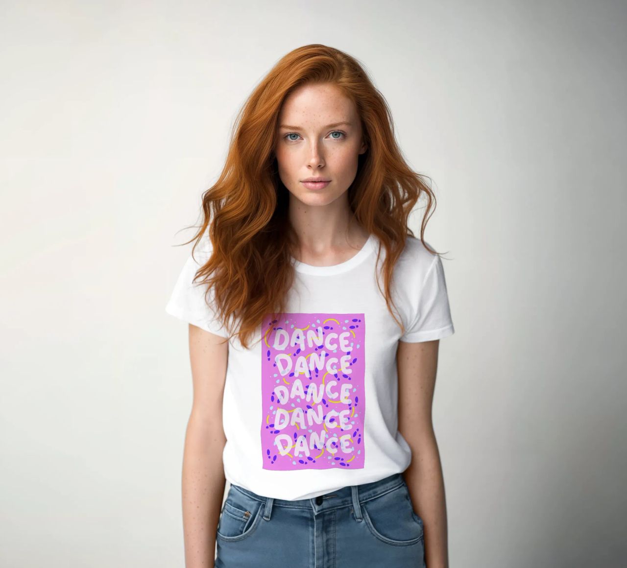 Dance Dance Dance women's fitted t-shirt by Jan Luzar