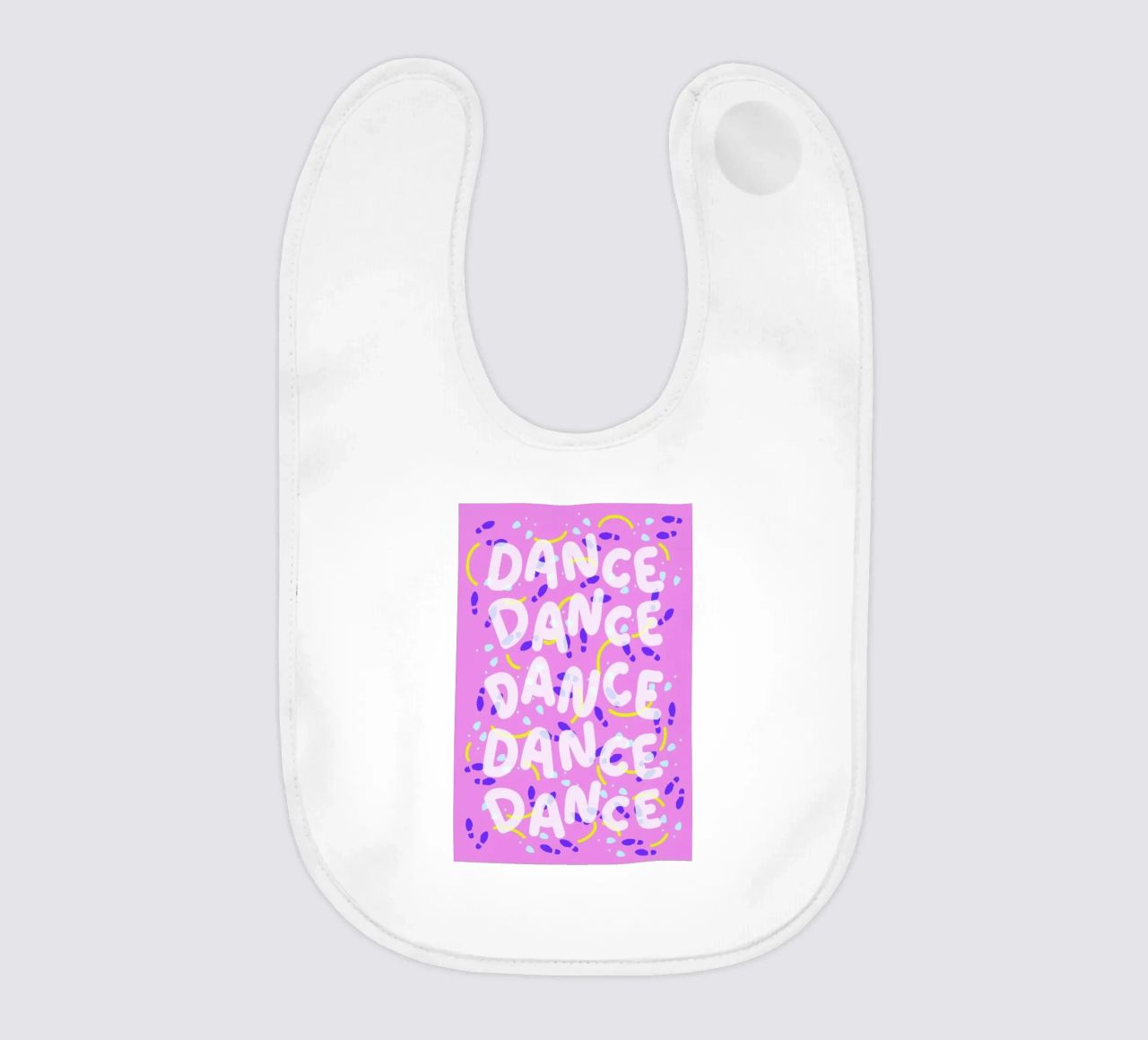 Dance Dance Dance baby bib by Jan Luzar