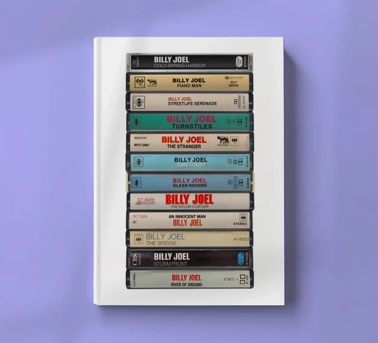 Billy Joel - Collected Albums - Music Cassette Print notebook by MrMustardPrints