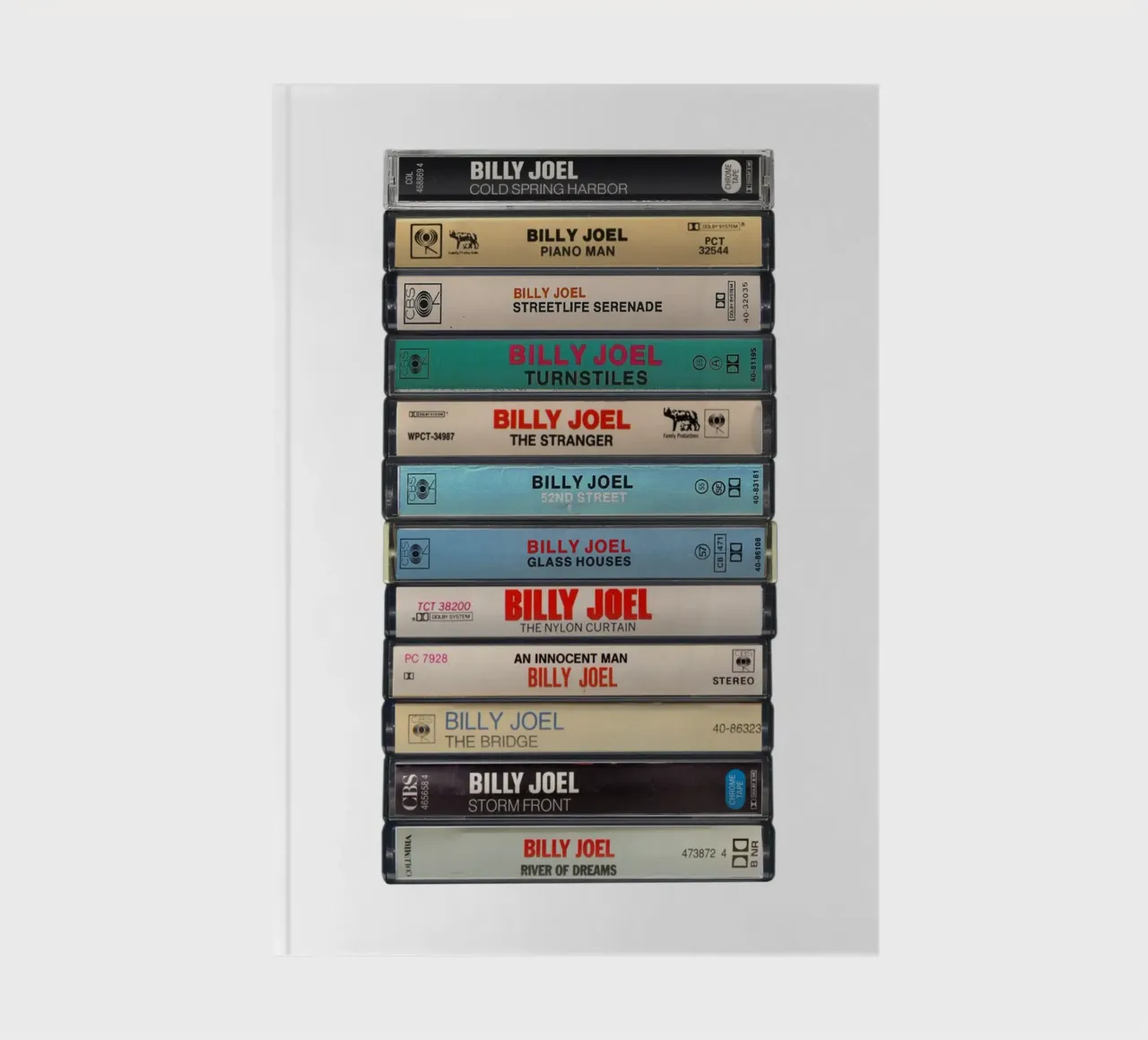 Billy Joel - Collected Albums - Music Cassette Print notebook by MrMustardPrints