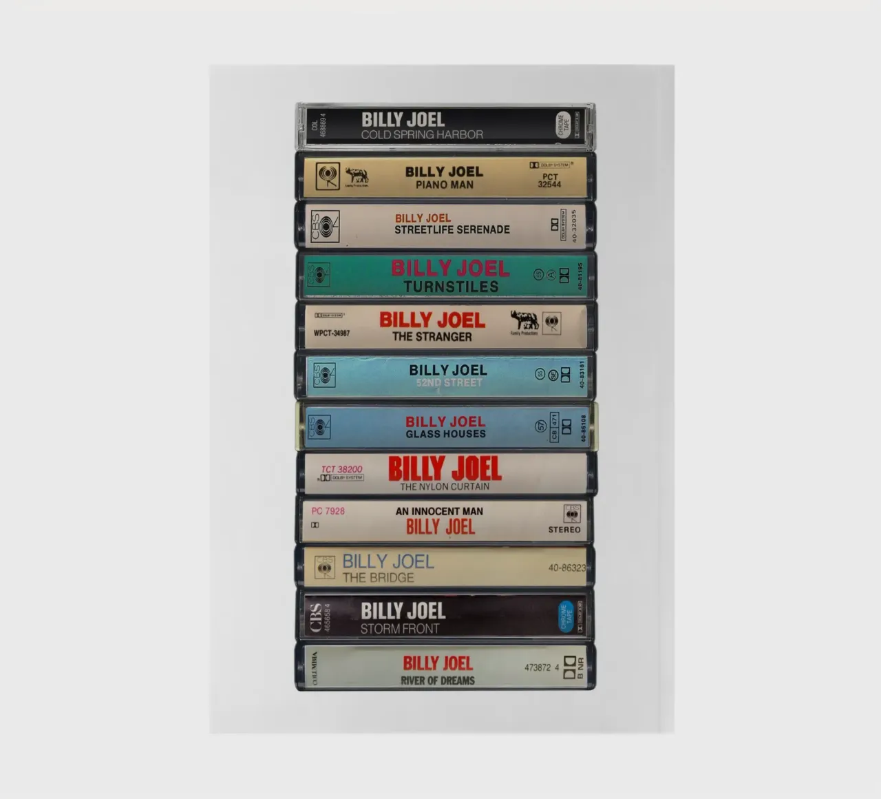 Billy Joel - Collected Albums - Music Cassette Print notebook by MrMustardPrints