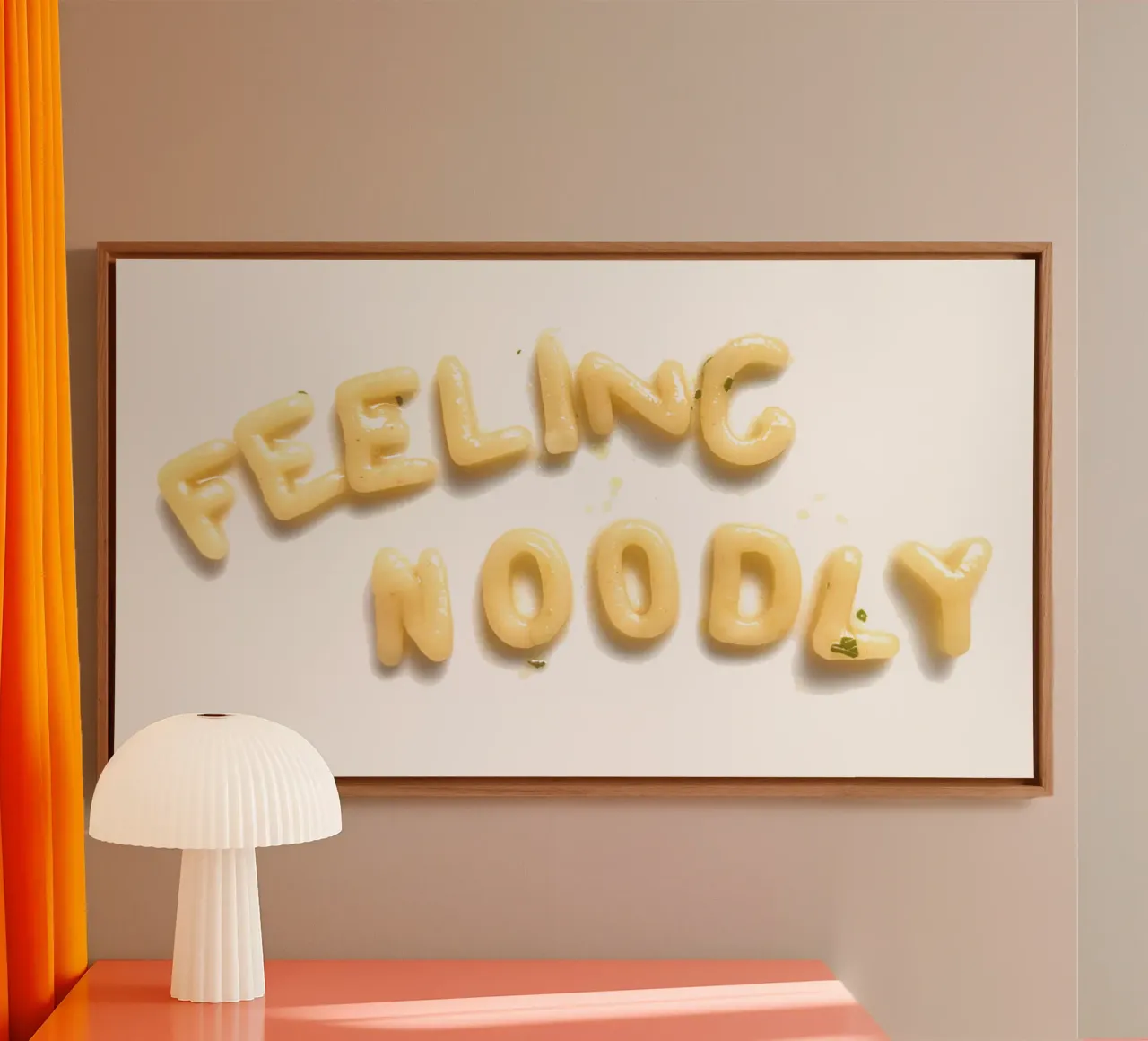 Feeling Noodly tela con Cornice a cassetta da zenitt