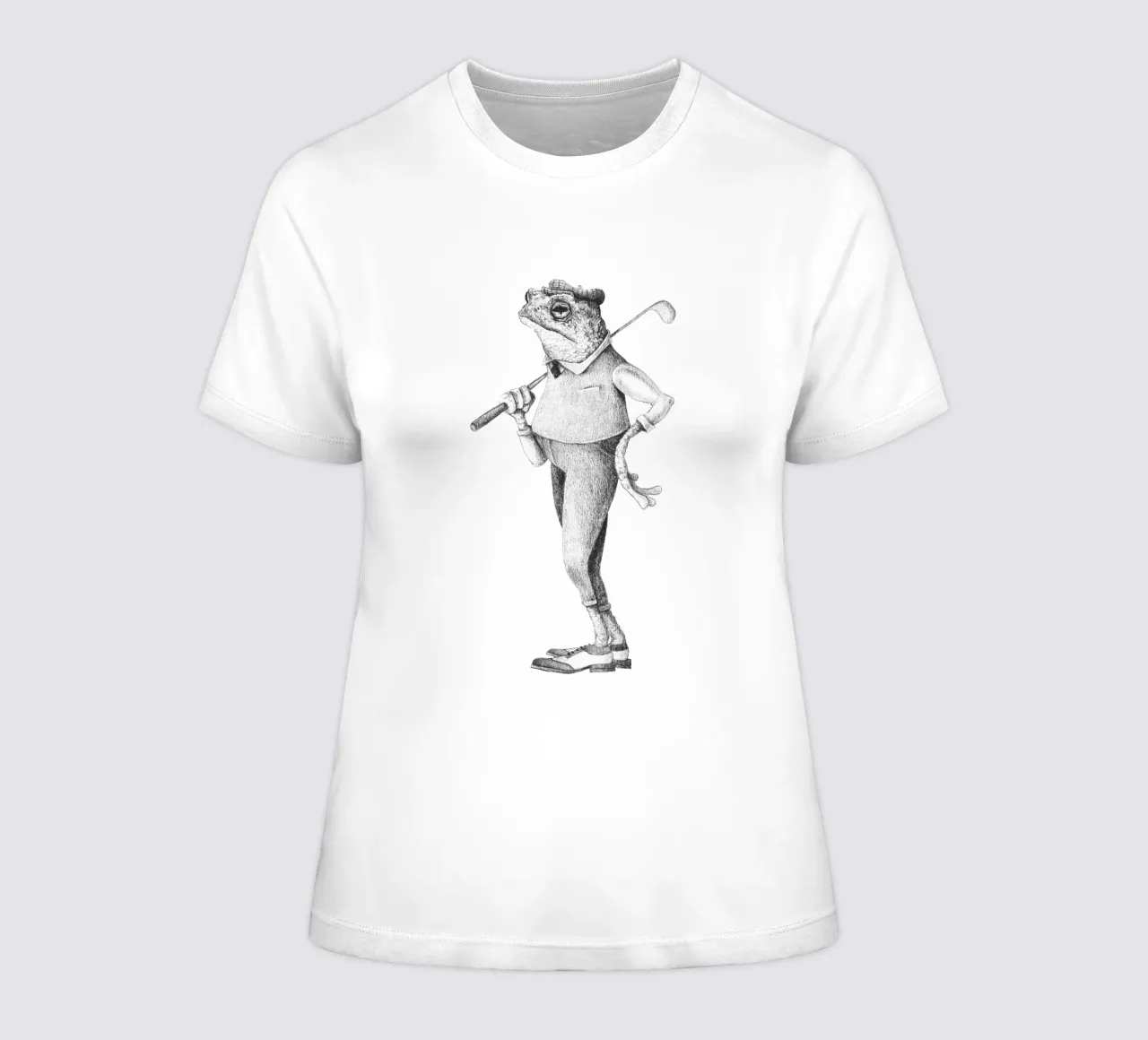 Frog Swing women's fitted t-shirt by mikekoubou