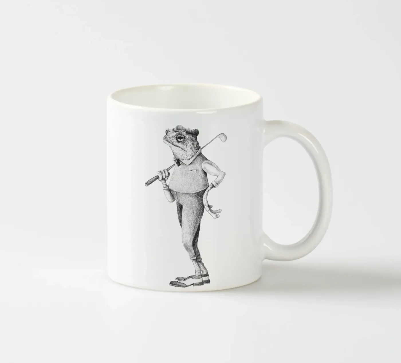 Frog Swing ceramic mug by mikekoubou
