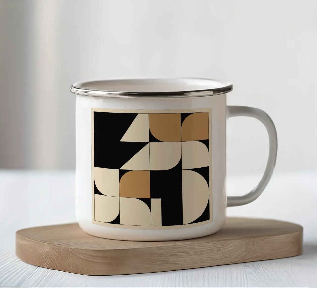Forme geometriche moderne 48 tazza in smalto da Gaite