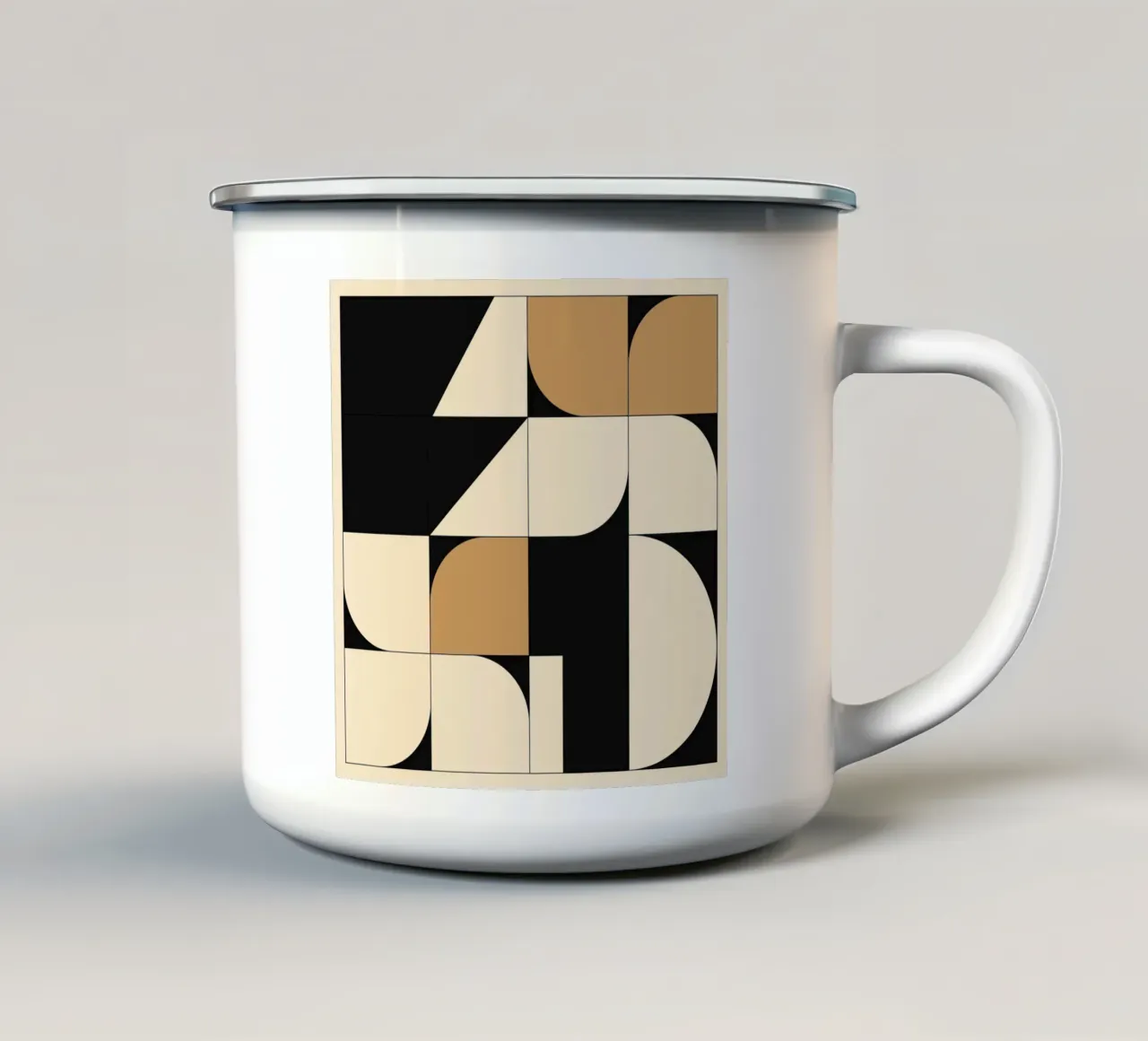 Forme geometriche moderne 48 tazza in smalto da Gaite