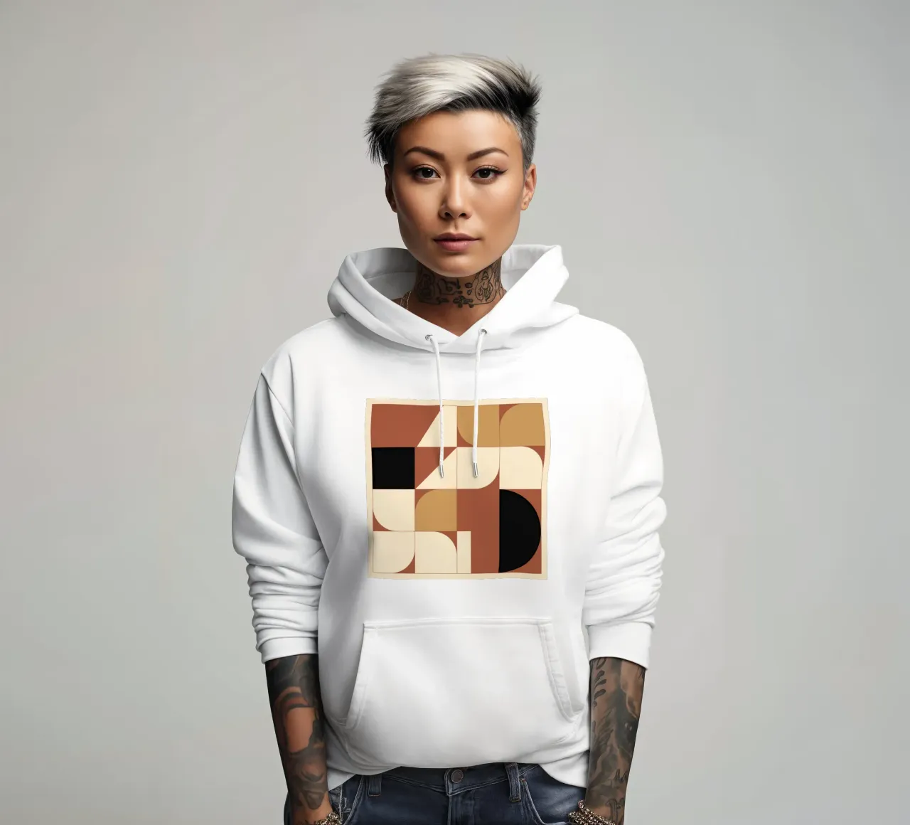 Forme geometriche moderne 49 felpa con cappuccio da Gaite