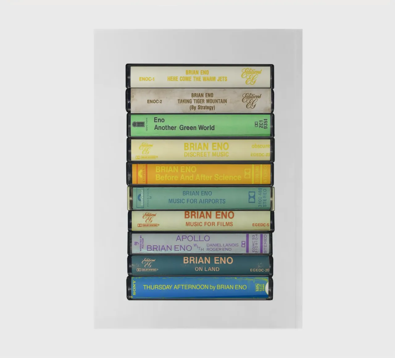 Brian Eno - Collected Albums - Music Cassette Print carnet de notes de MrMustardPrints