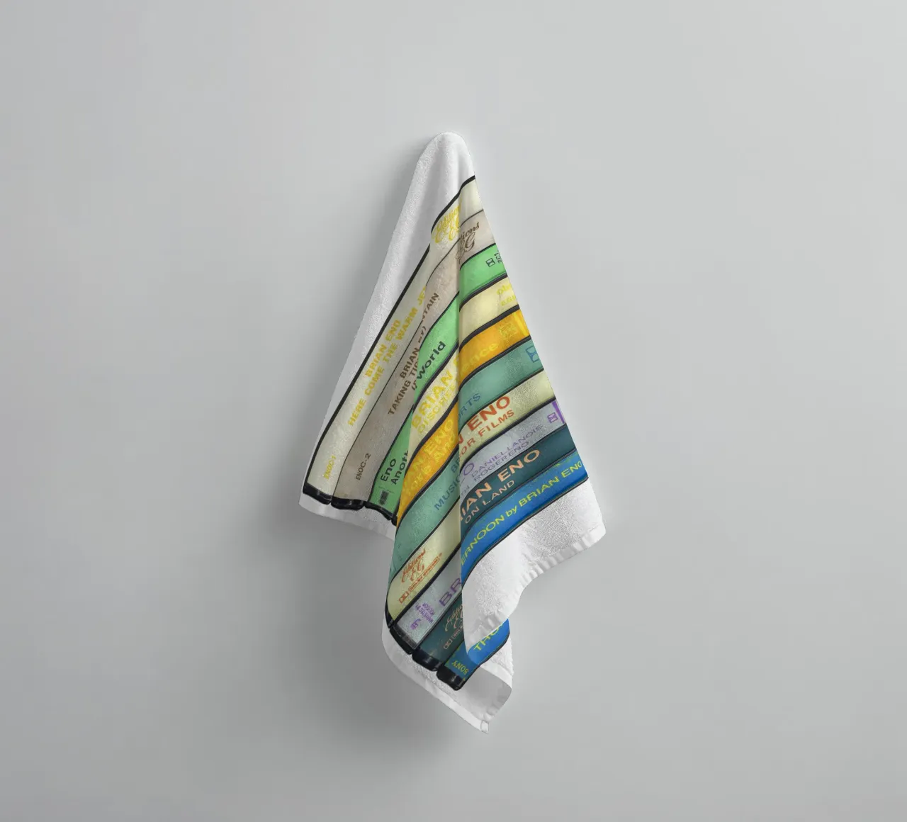 Brian Eno - Collected Albums - Music Cassette Print towel by MrMustardPrints