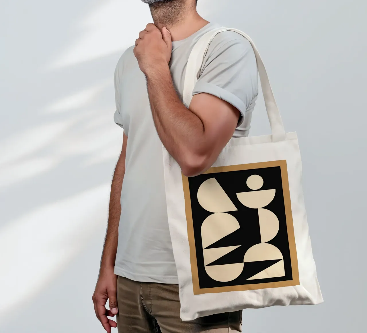 Forme geometriche moderne 45 borsa in juta da Gaite