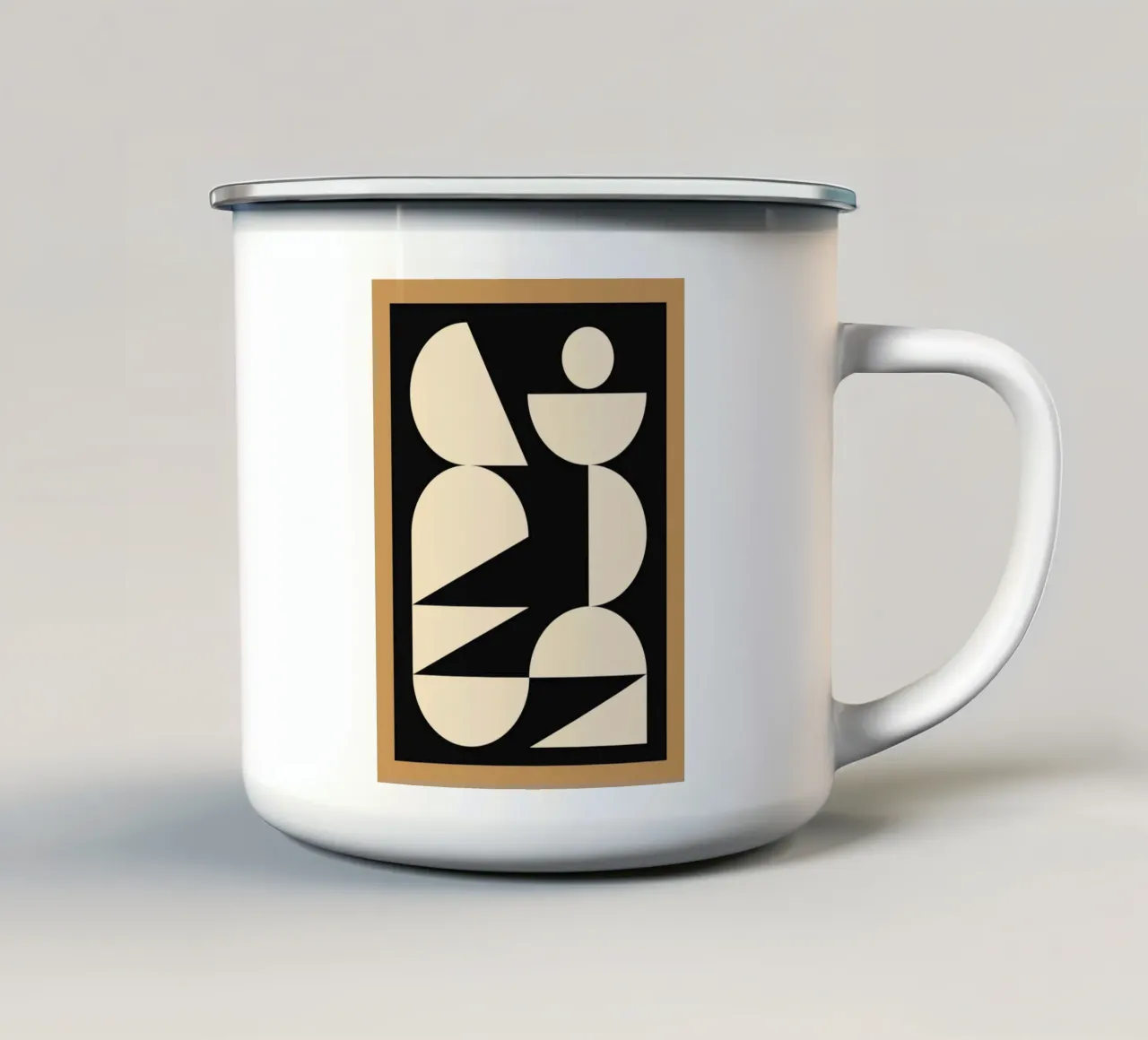 Forme geometriche moderne 45 tazza in smalto da Gaite