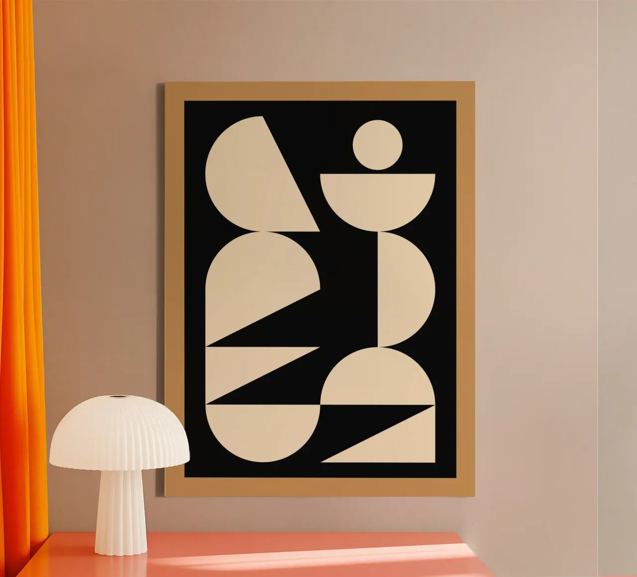 Forme geometriche moderne 45 tela con Cornice a cassetta da Gaite