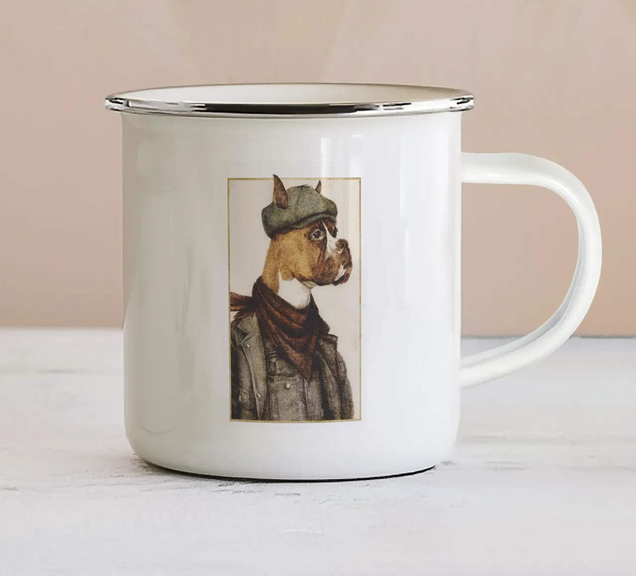 Hard Worker tazza in smalto da mikekoubou
