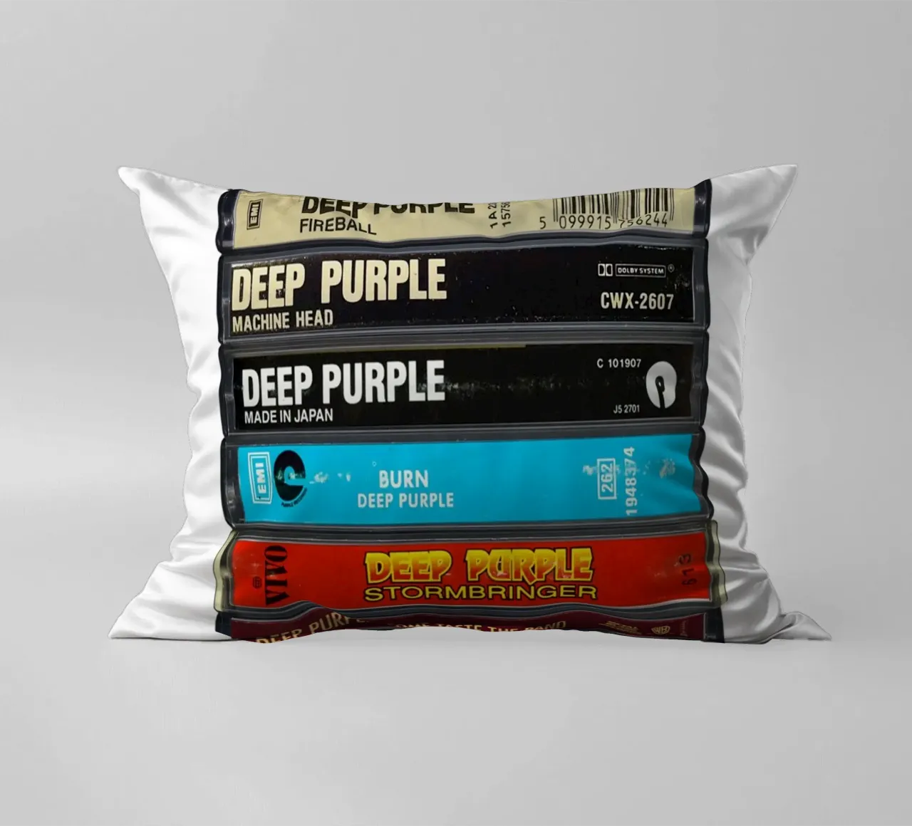 Deep Purple - Album raccolti - Stampa musicassetta cuscino da MrMustardPrints