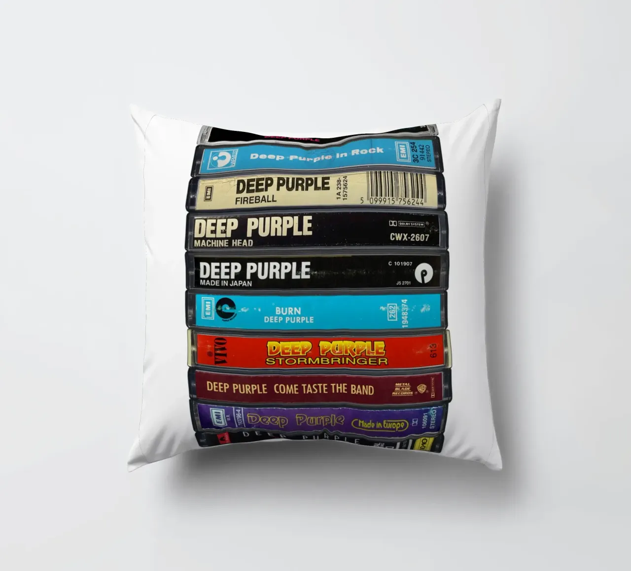 Deep Purple - Album raccolti - Stampa musicassetta cuscino da MrMustardPrints