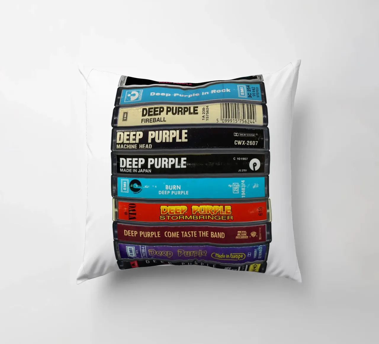 Deep Purple - Album raccolti - Stampa musicassetta cuscino da MrMustardPrints