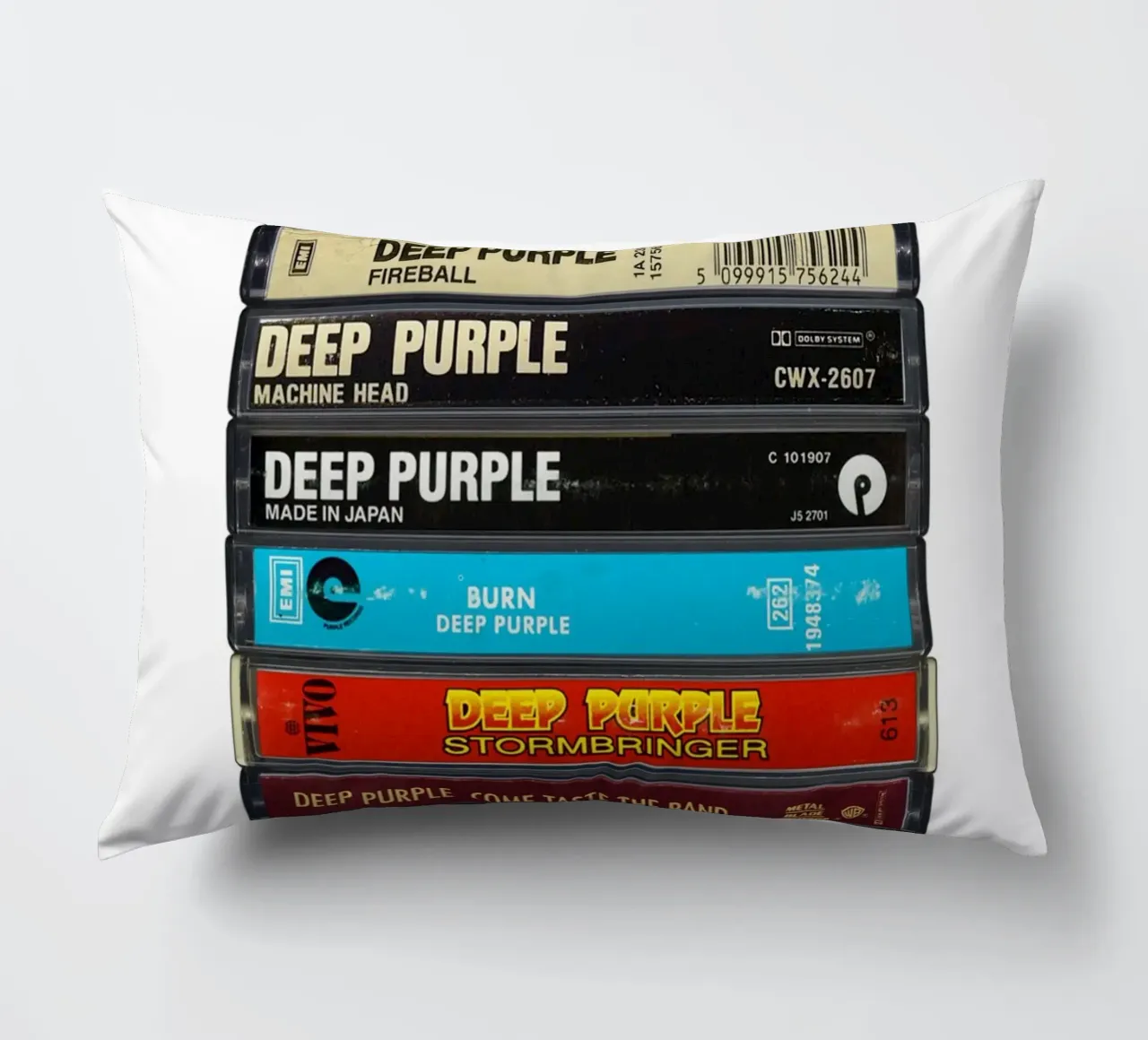 Deep Purple - Album raccolti - Stampa musicassetta cuscino da MrMustardPrints