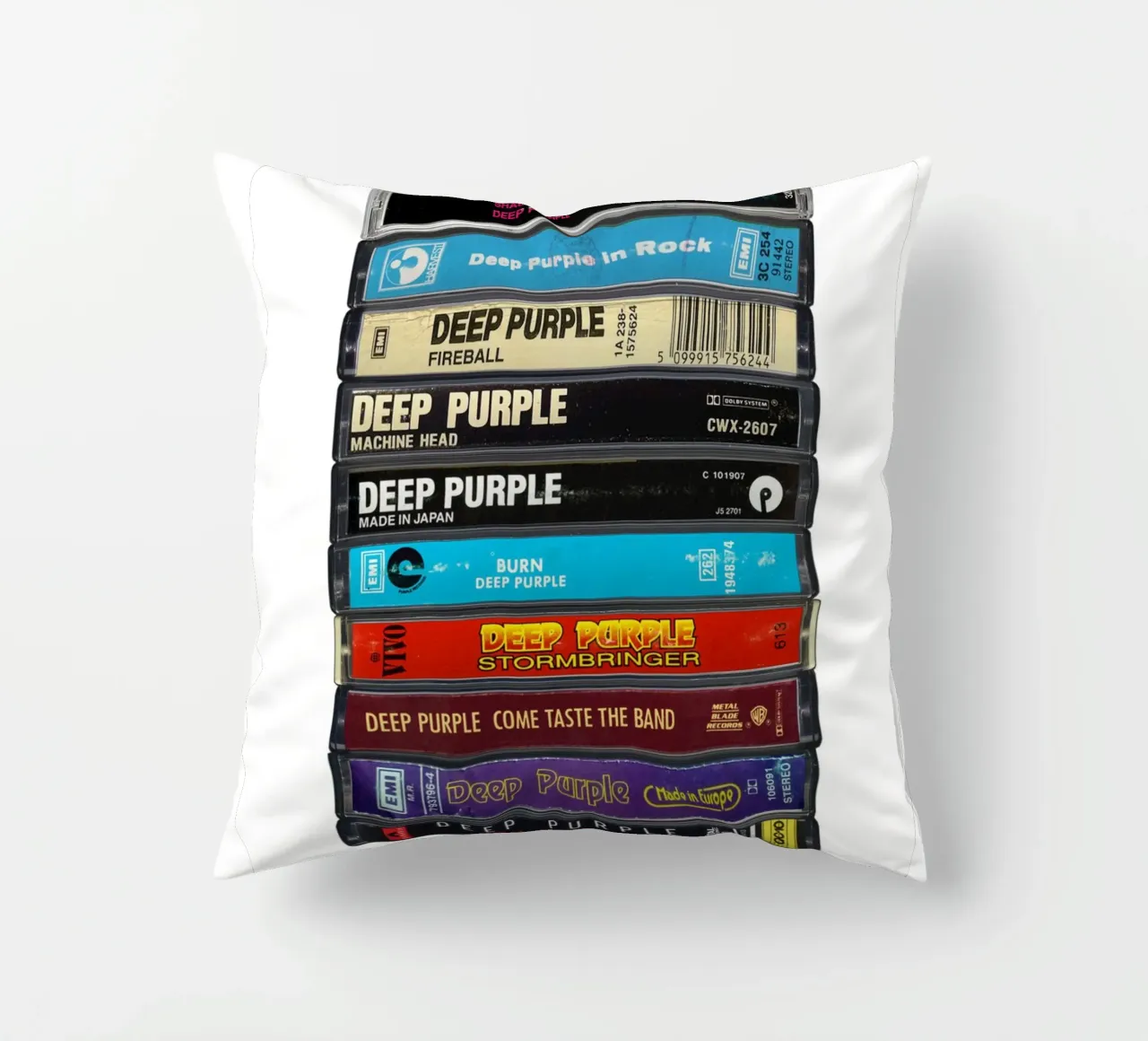 Deep Purple - Album raccolti - Stampa musicassetta cuscino da MrMustardPrints