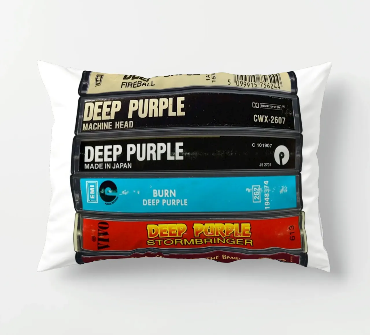 Deep Purple - Album raccolti - Stampa musicassetta cuscino da MrMustardPrints