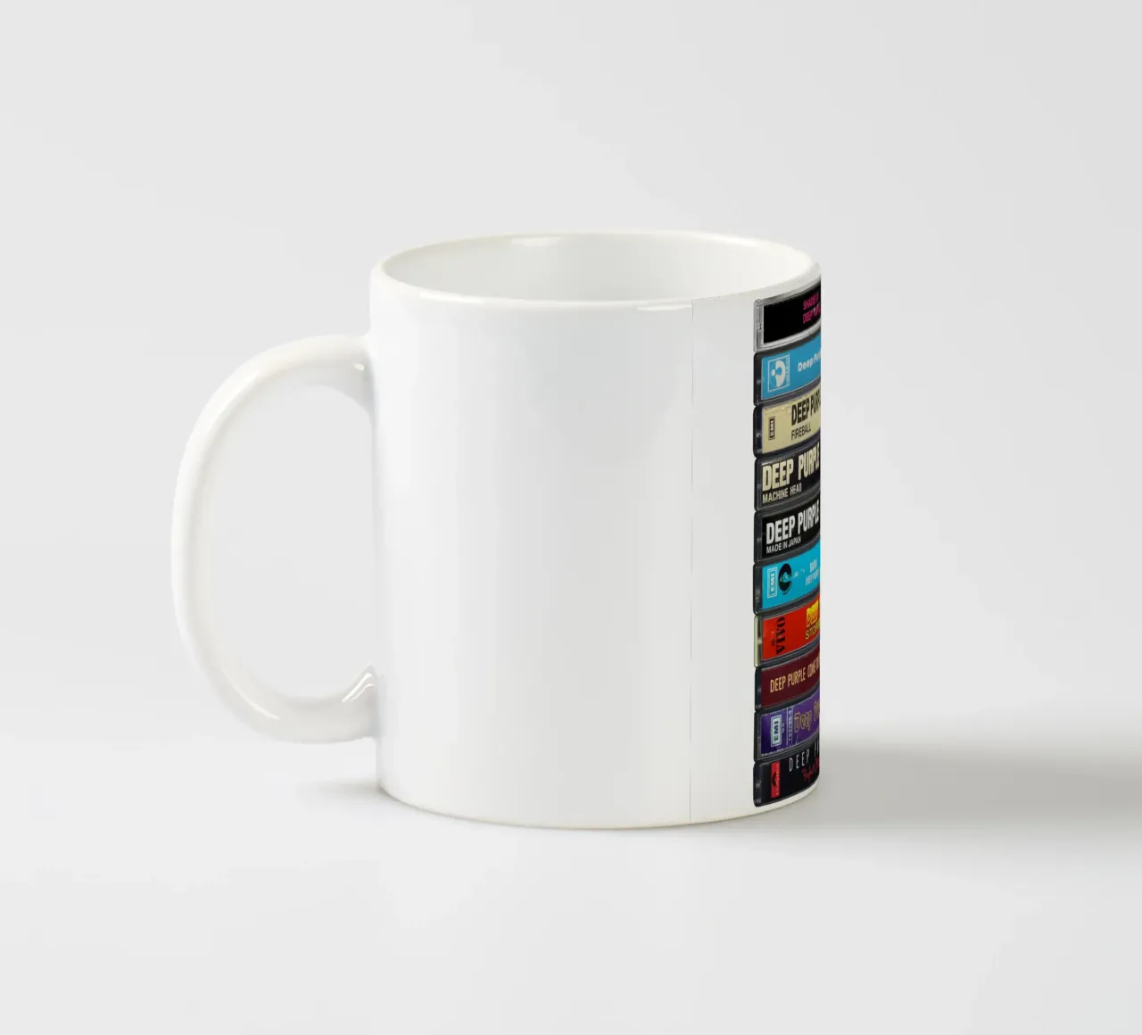 Deep Purple - Collected Albums - Music Cassette Print ceramic mug by MrMustardPrints