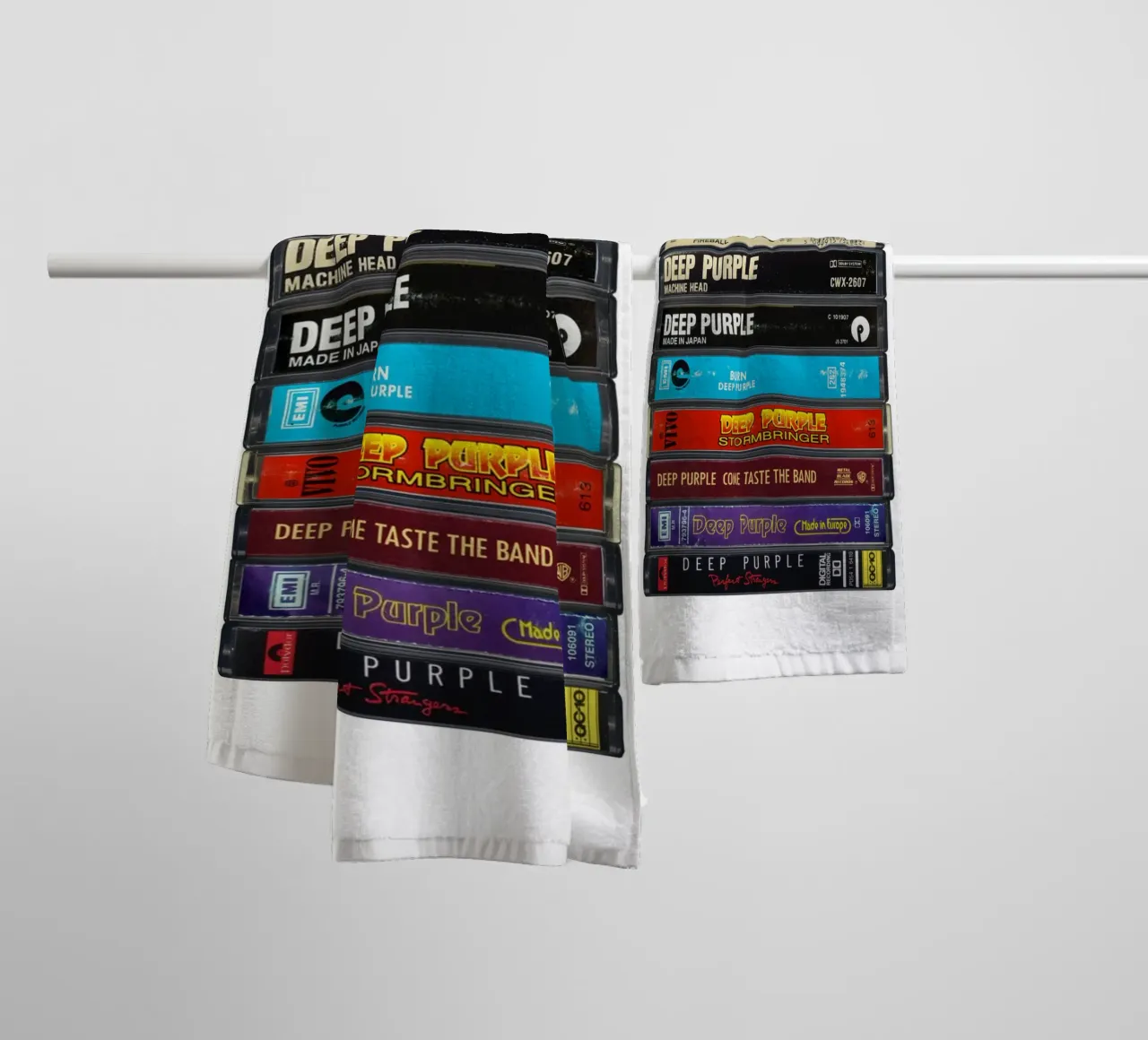 Deep Purple - Collected Albums - Music Cassette Print serviette de bain de MrMustardPrints