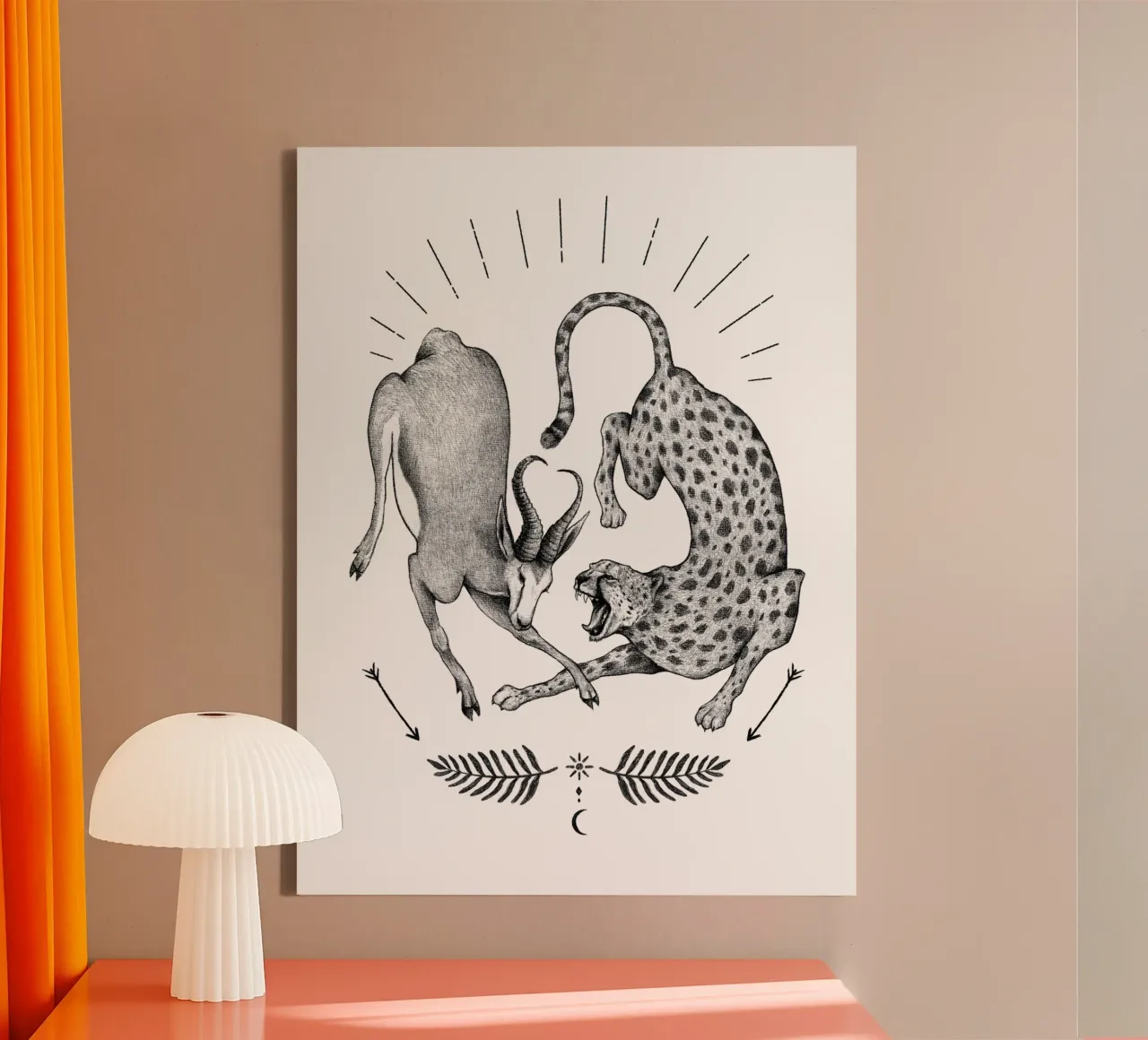 Hunting Season - Gear Up for Adventure canvas met Baklijst van mikekoubou