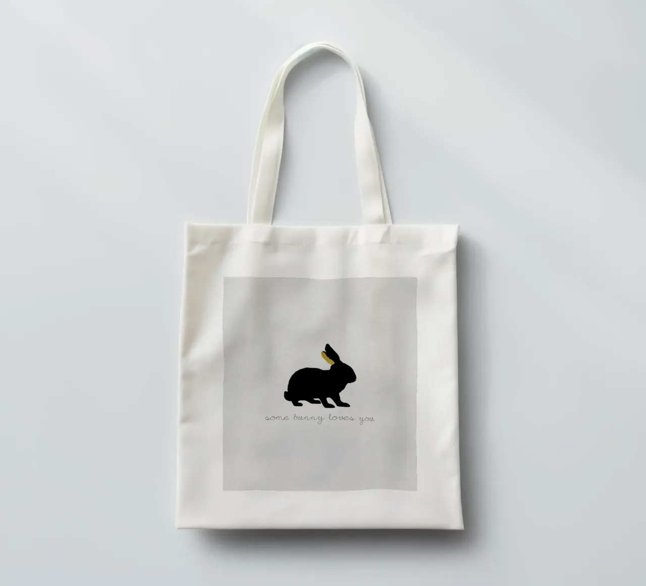 Un coniglietto ti ama borsa in juta da Orara Studio