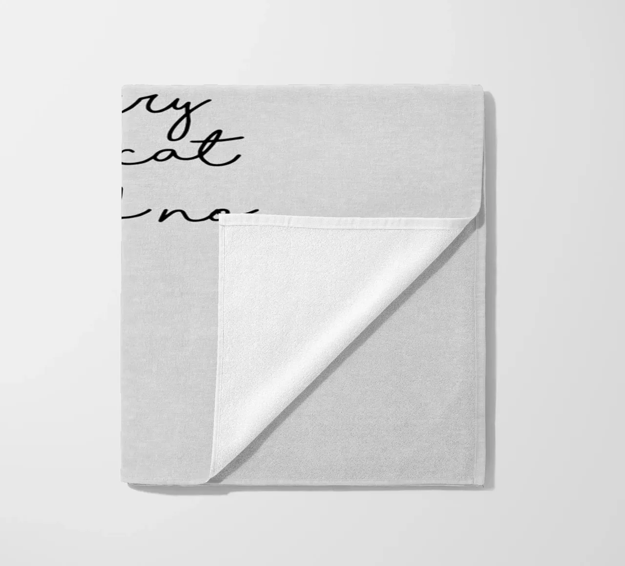 Sorry My Cat Said No beach towel by Orara Studio
