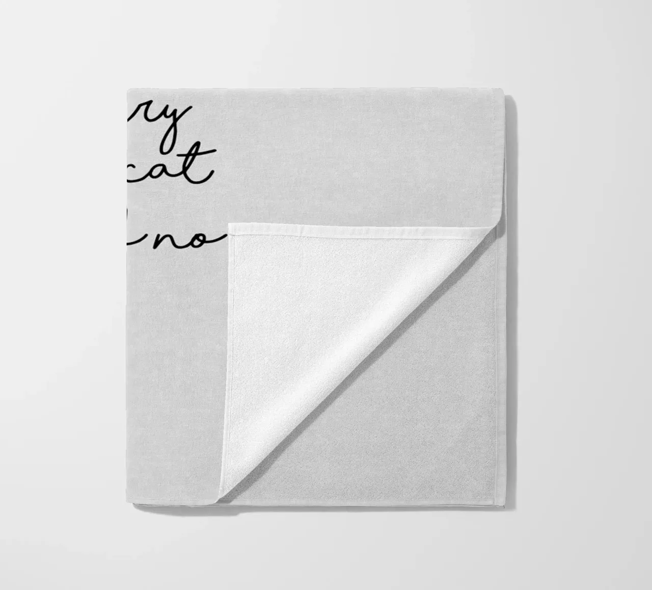 Sorry My Cat Said No beach towel by Orara Studio