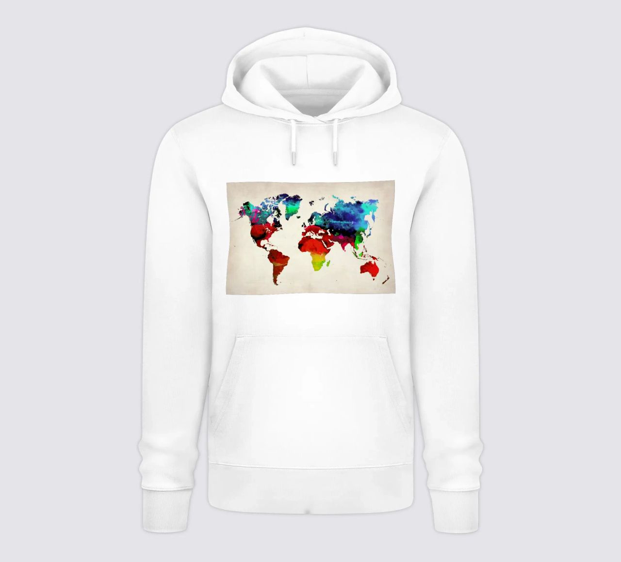 World Map felpa con cappuccio da Naxart