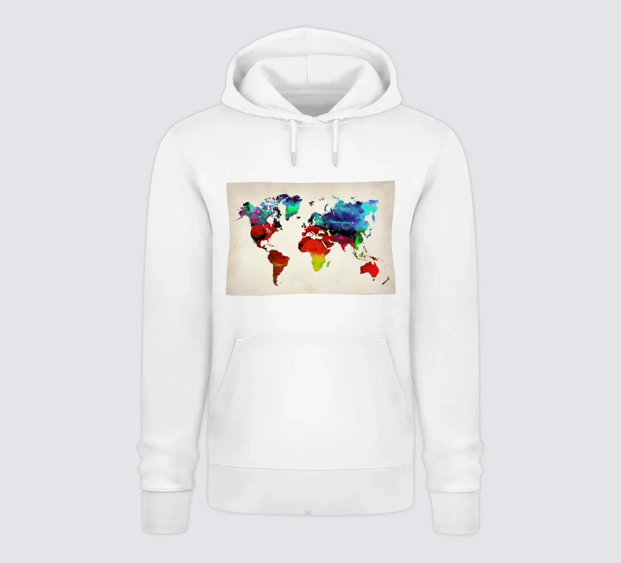 World Map felpa con cappuccio da Naxart