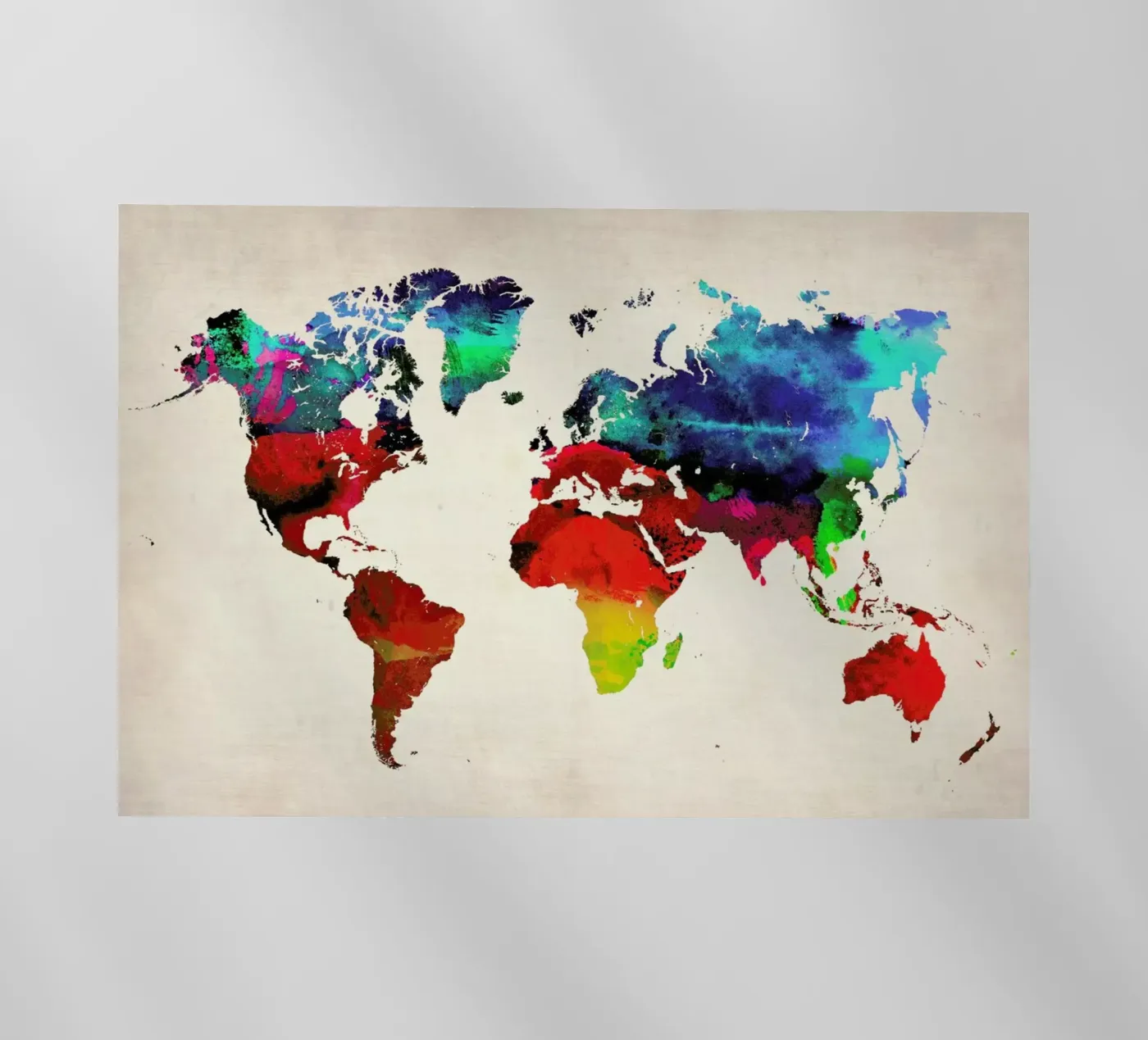 World Map backlit folie van Naxart