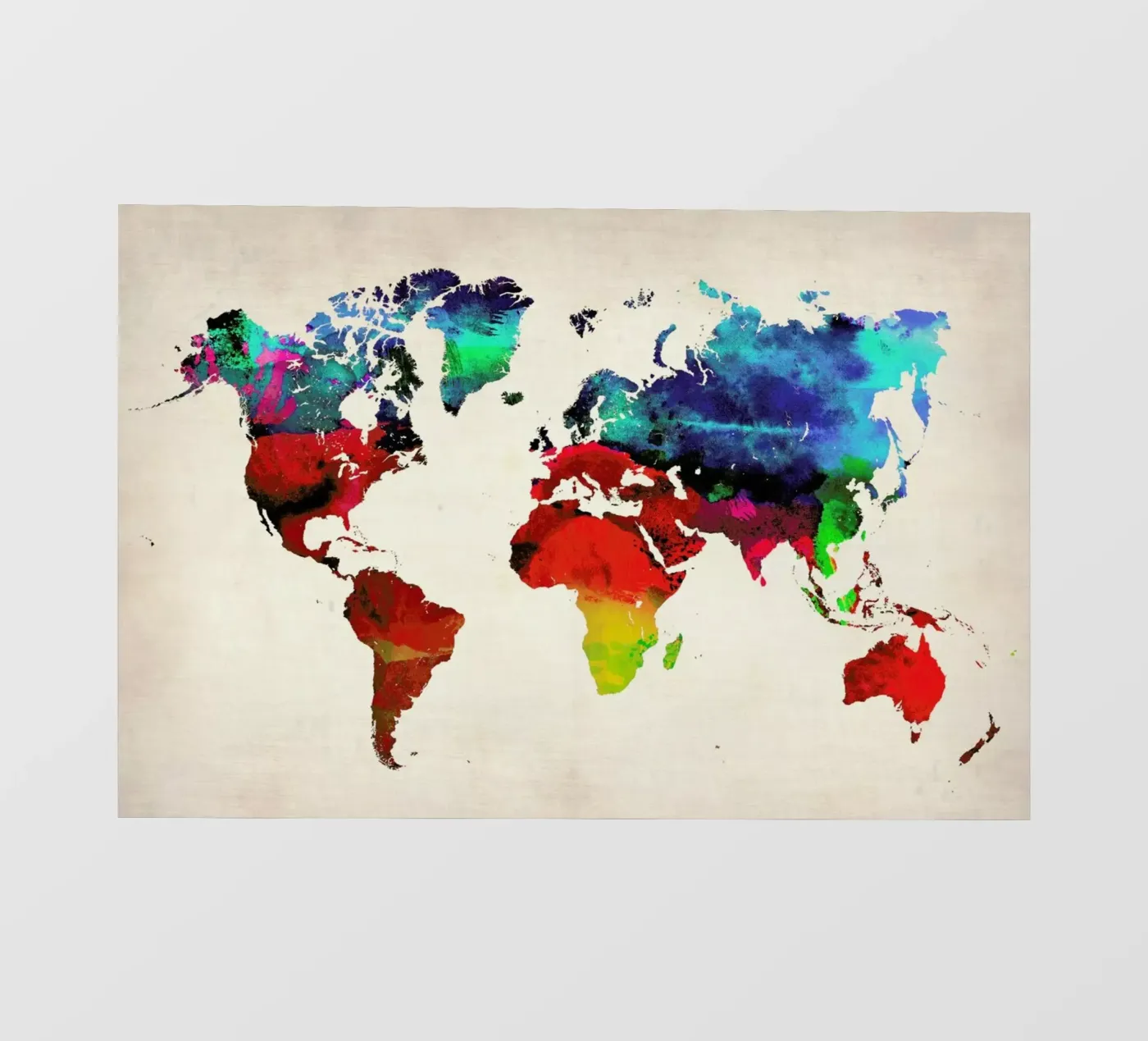 World Map backlit folie van Naxart