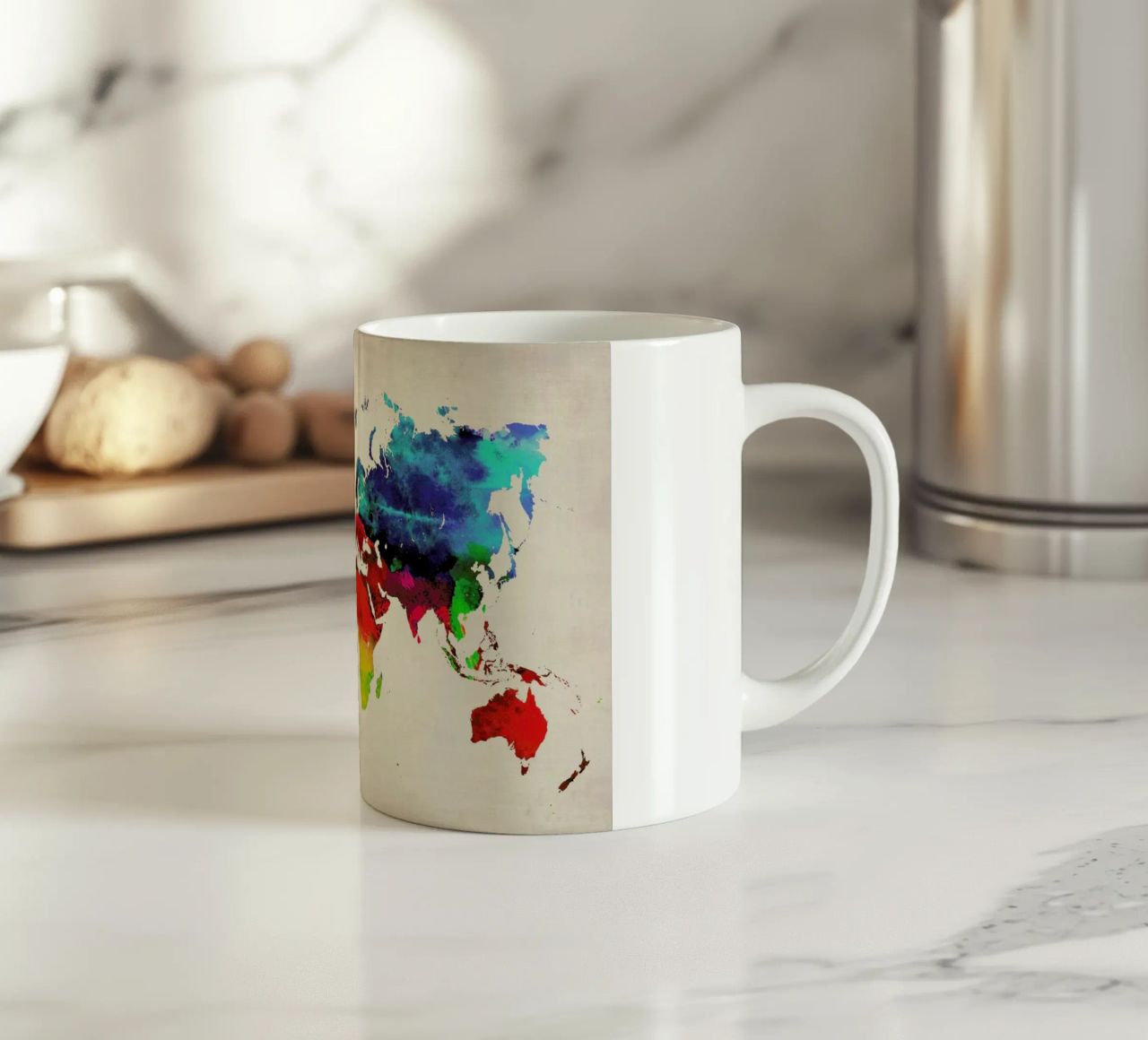 World Map tazza in ceramica da Naxart