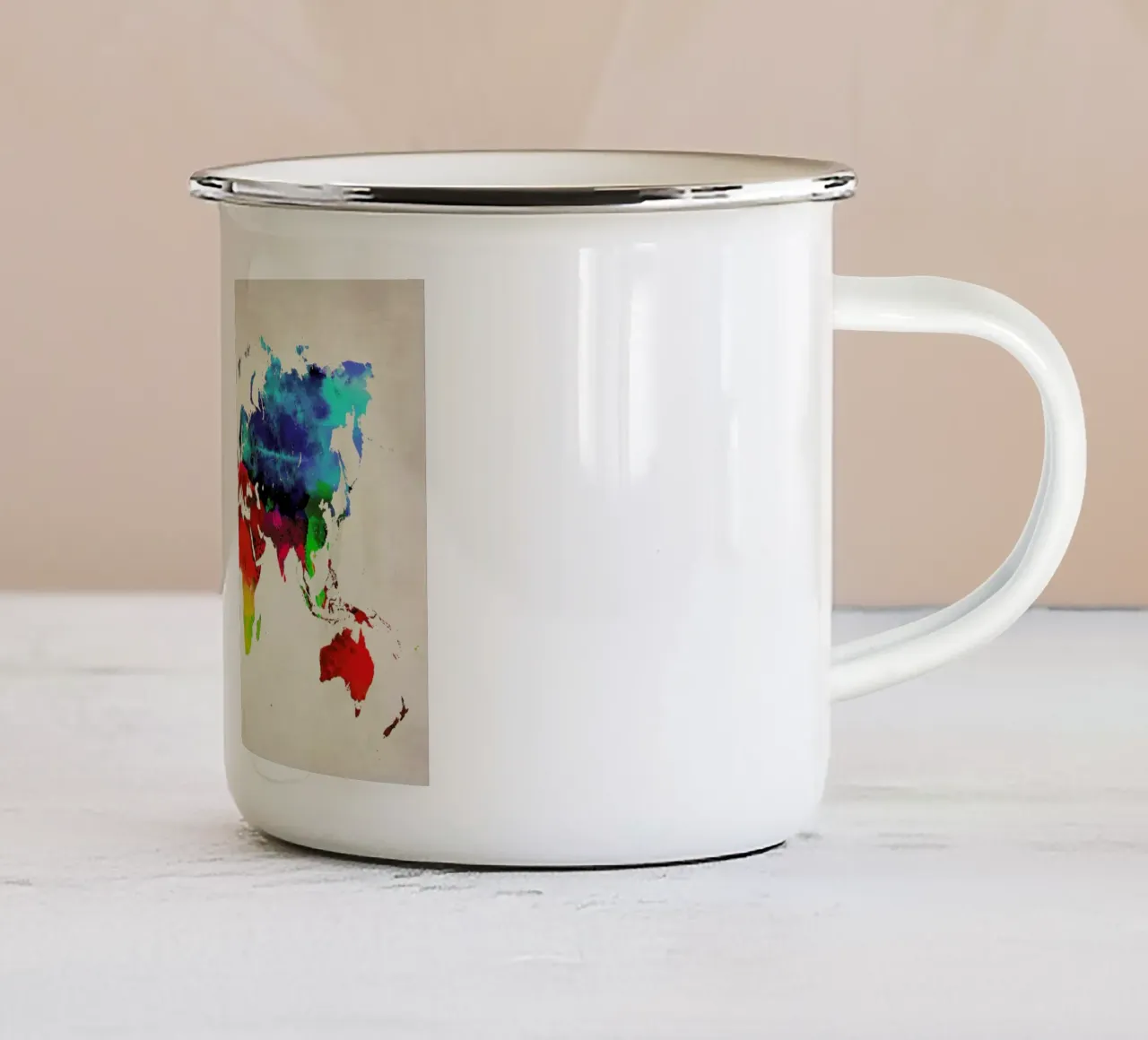 World Map enamel mug by Naxart