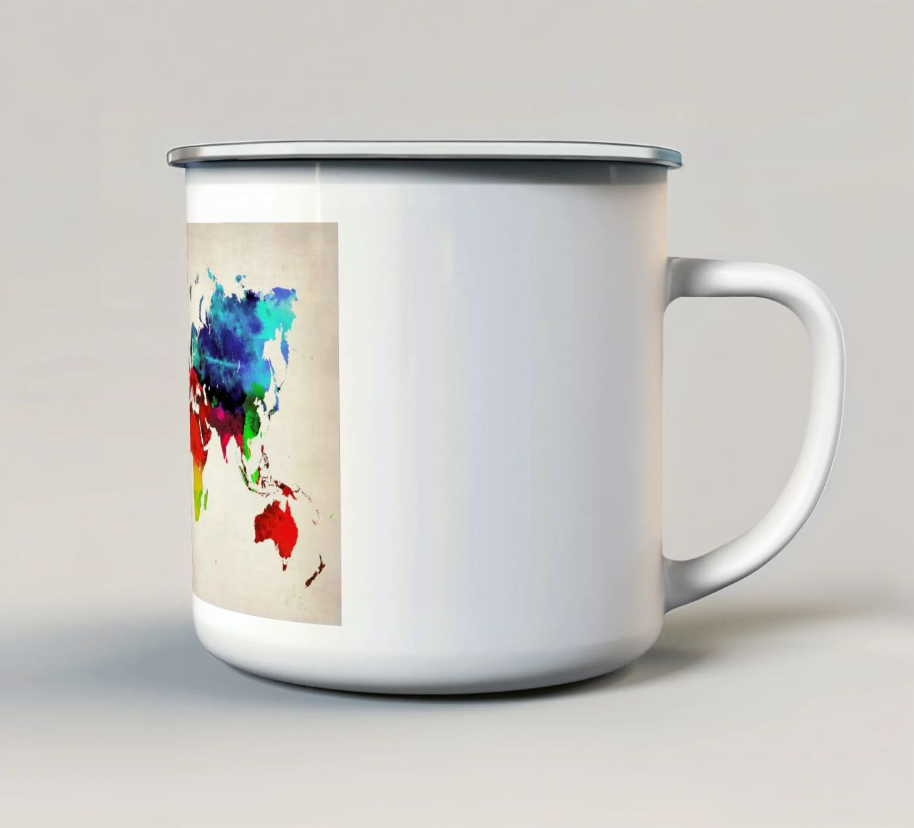 World Map tazza in smalto da Naxart