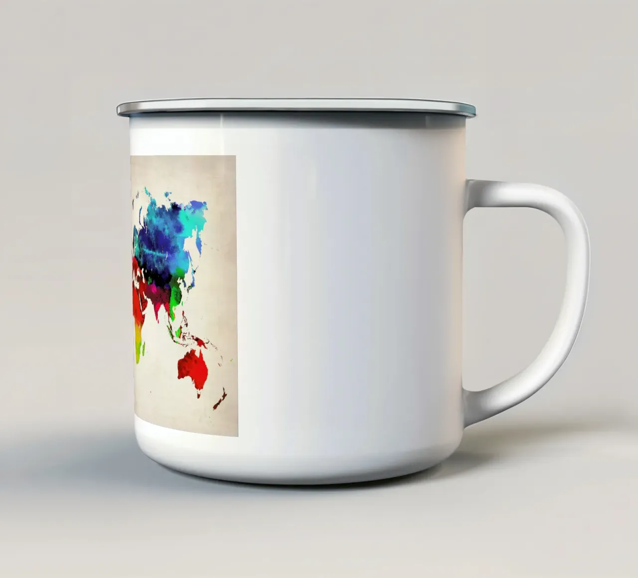 World Map enamel mug by Naxart