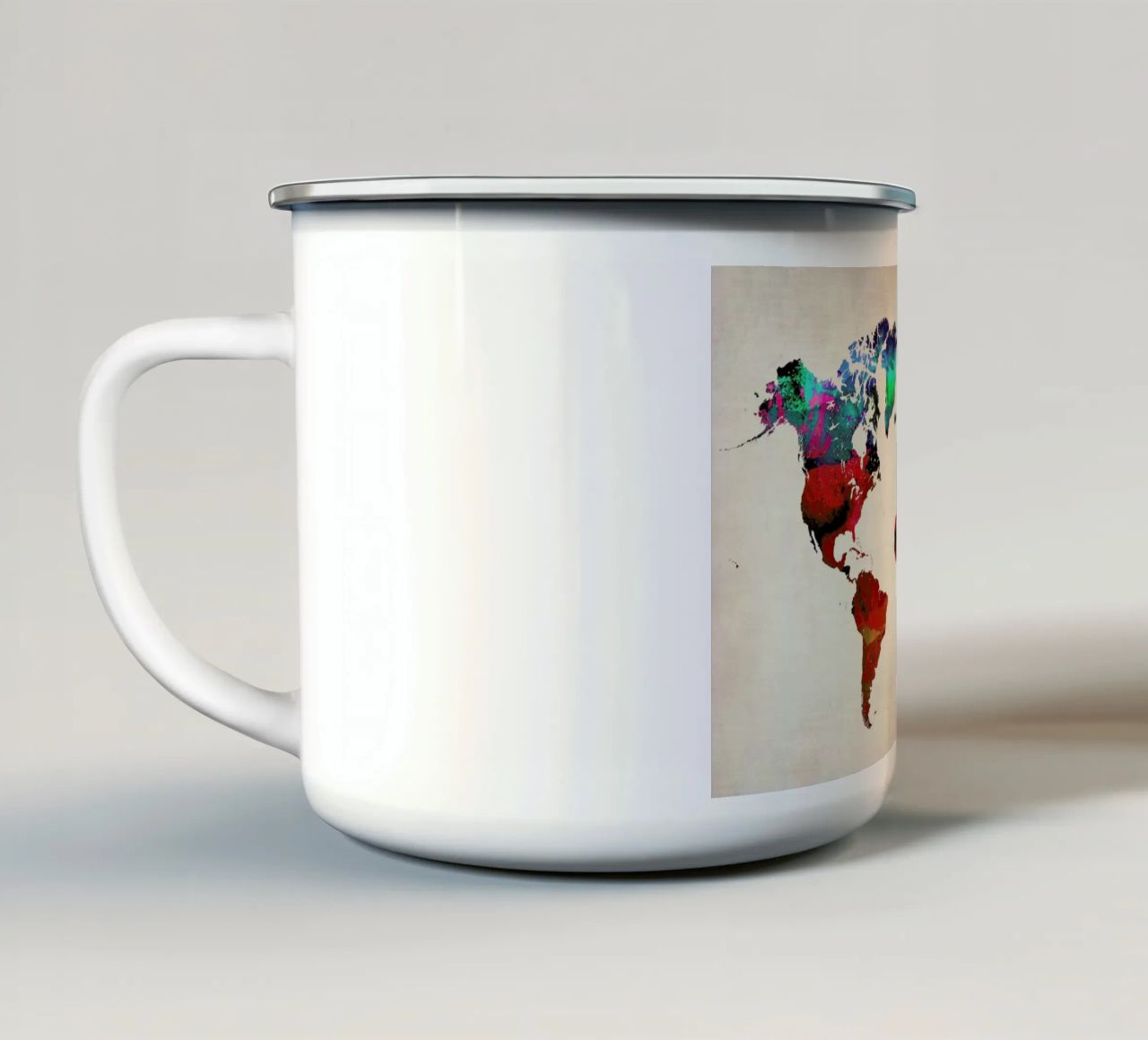 World Map tazza in smalto da Naxart