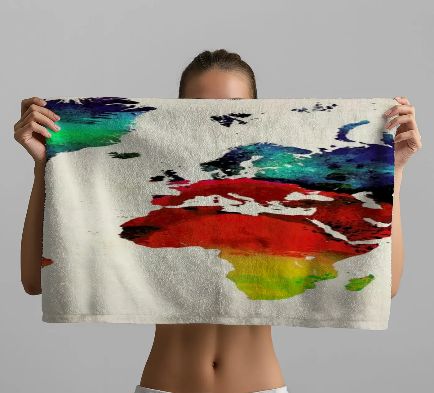 World Map badhanddoek van Naxart
