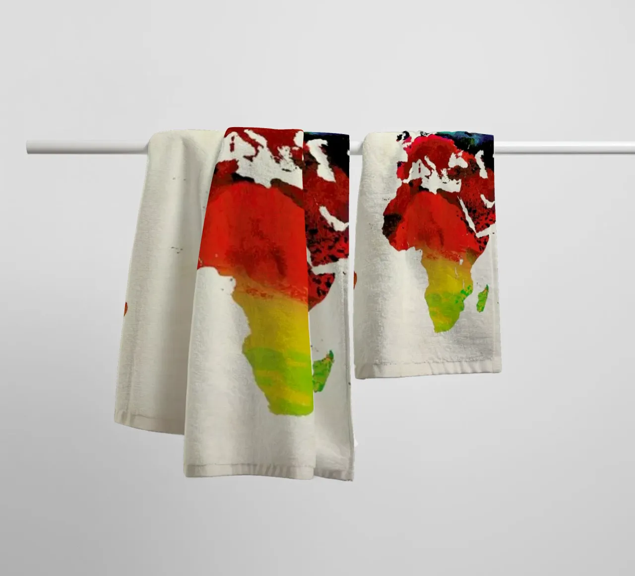World Map badhanddoek van Naxart