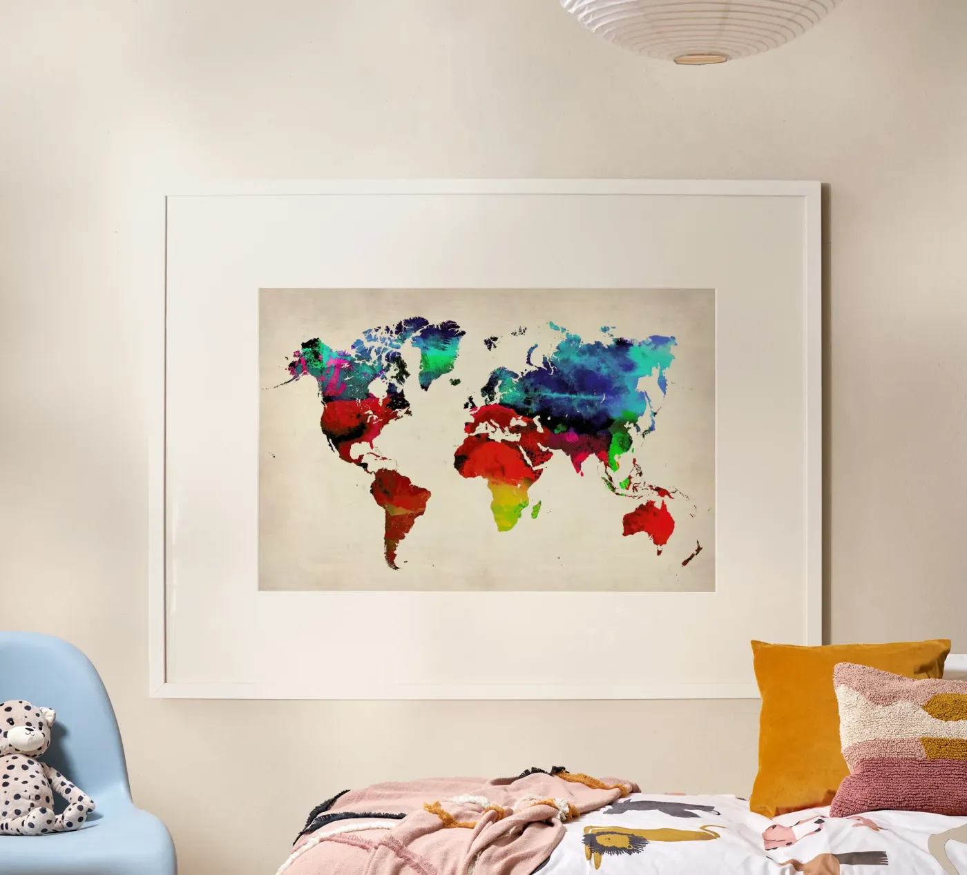 World Map Poster von Naxart