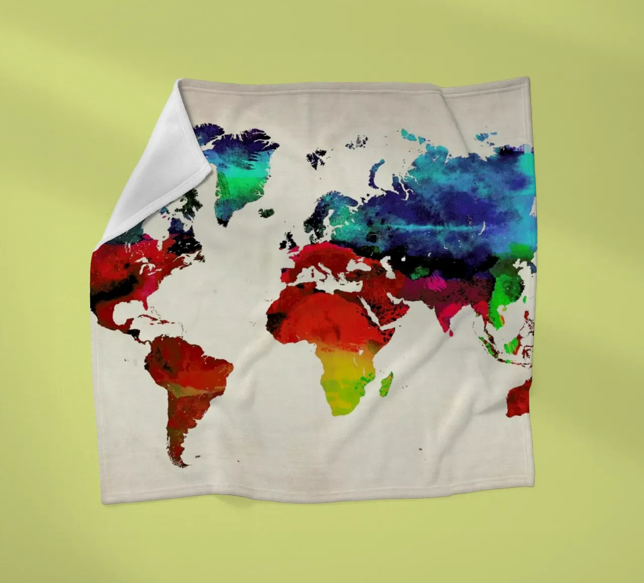 World Map fleecedeken van Naxart