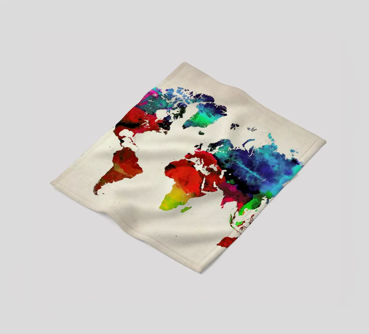 World Map fleecedeken van Naxart