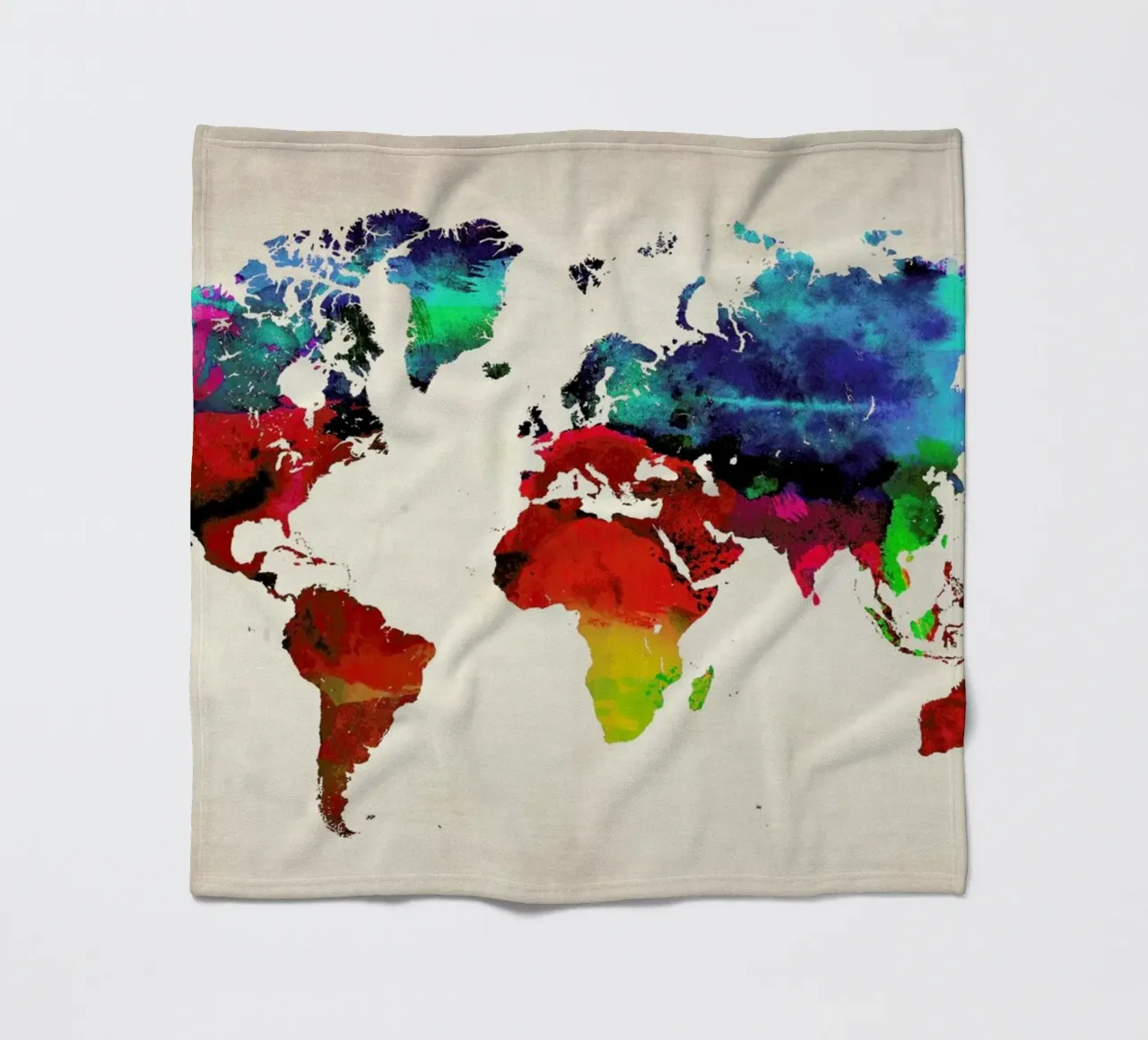 World Map fleecedeken van Naxart
