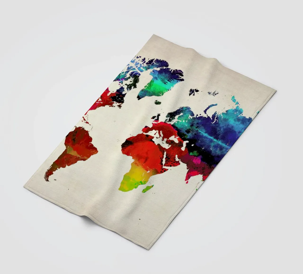 World Map fleecedeken van Naxart