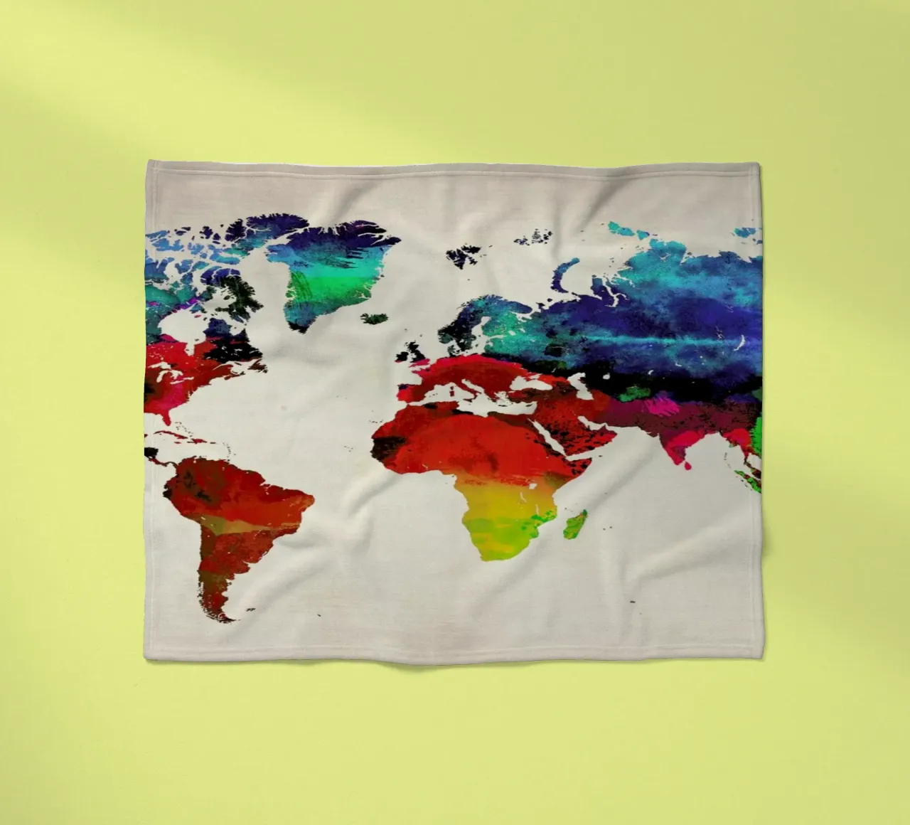 World Map fleecedeken van Naxart